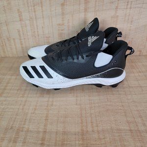 Adidas Icon 5 Bounce Mid Baseball Cleats TPU Black White G28283 New